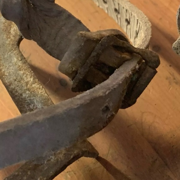 Vintage Pair Of Crampons Military Ice Cleats With Leather Strapping- Militaria - Picture 9 of 15